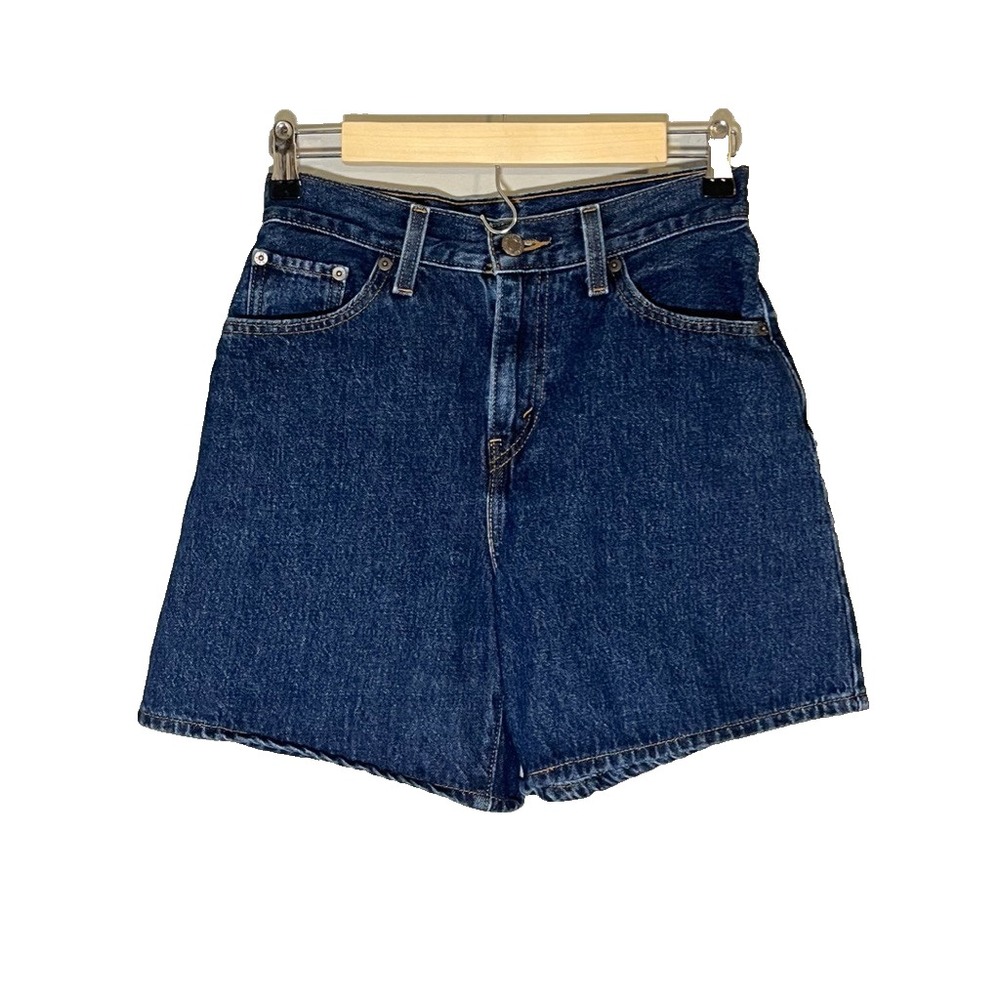 Retro Levin Denim Jean Shorts 25" Western Summer Festival Boho Indie Classic 90s